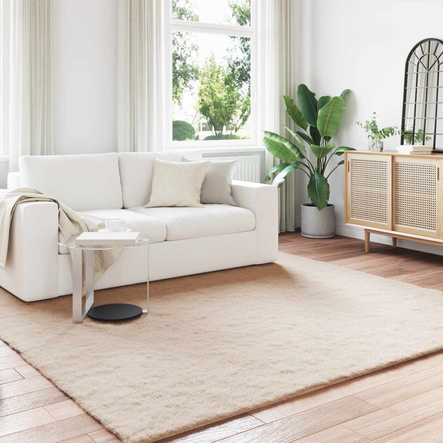 Nep Konijnenbont Tapijt Olite Polyester Taupe