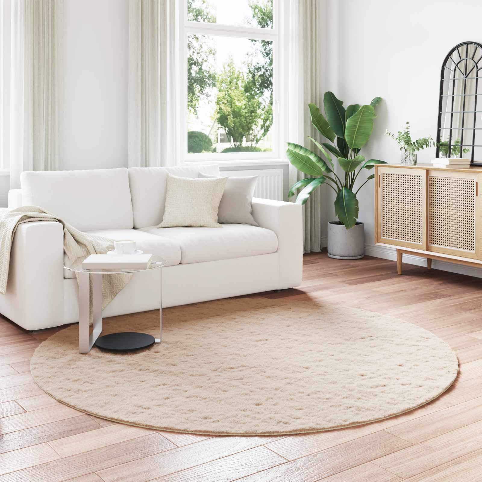 Nep Konijnenbont Tapijt Olite Polyester Taupe