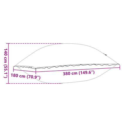 Zwembospod Blauw 400 X 200 X 140 Cm Pvc