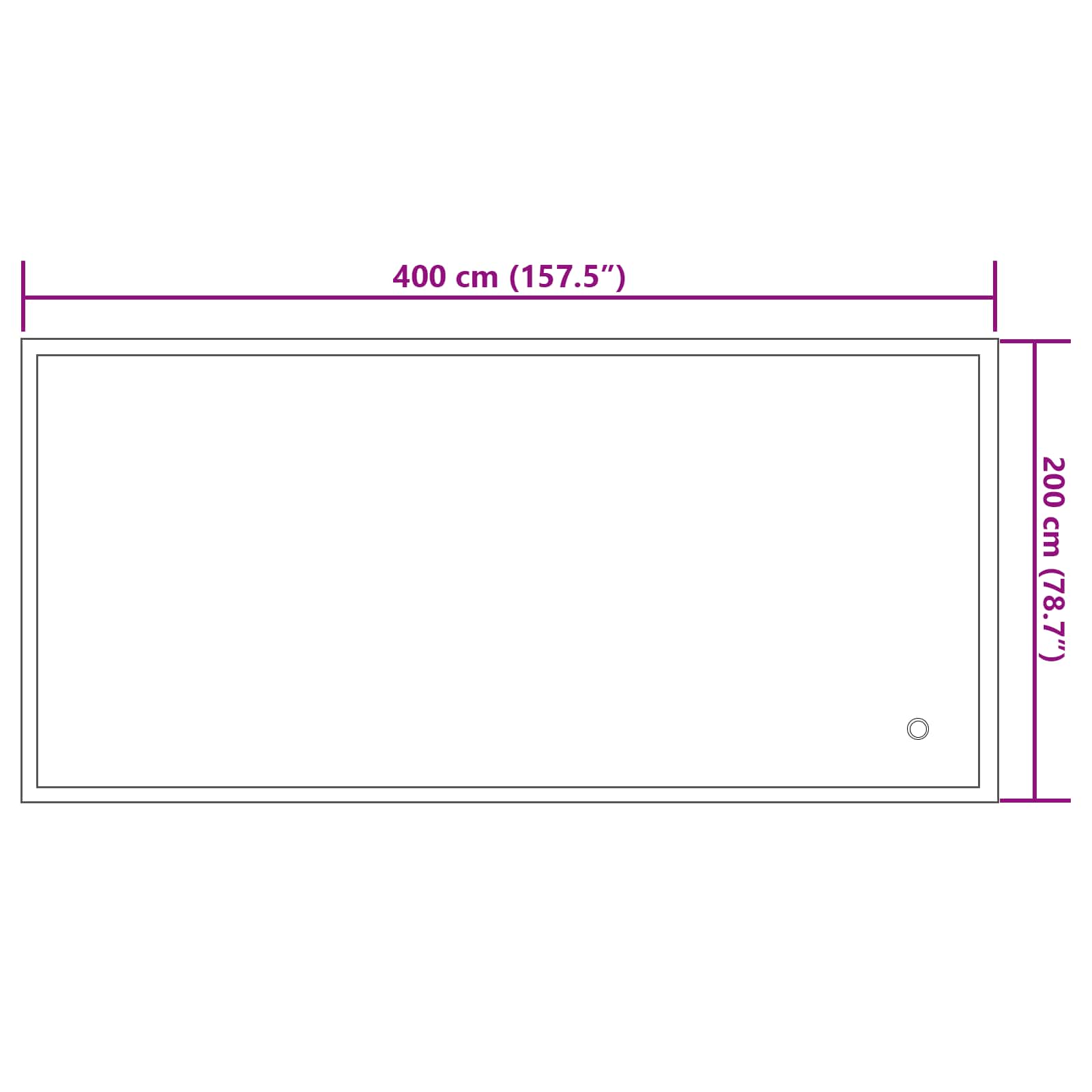 Zwembospod Blauw 400 X 200 X 140 Cm Pvc