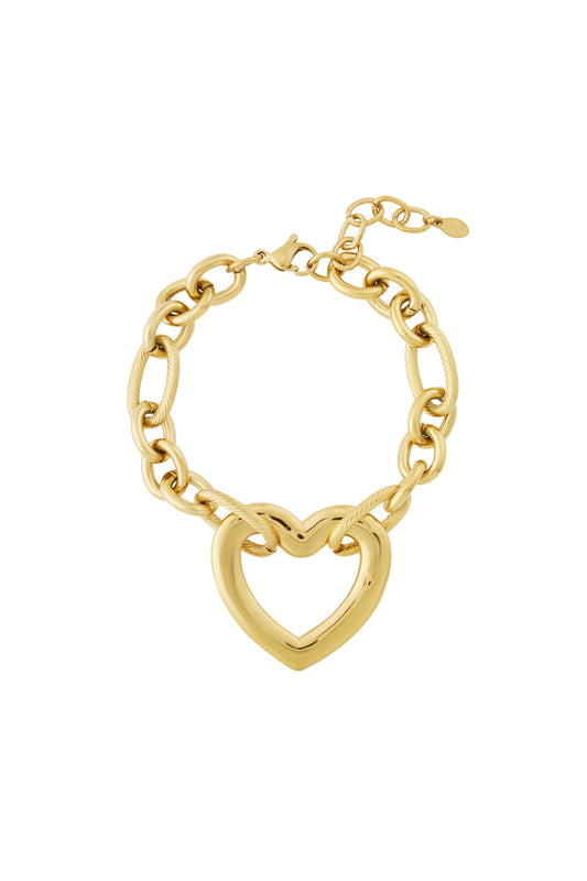 Armband met een ketting van harten