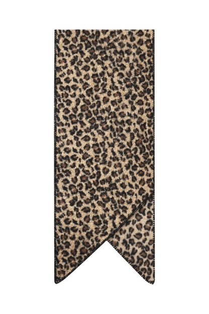 Stylish Khaki and Camel Leopard Print Winter Scarf for Women