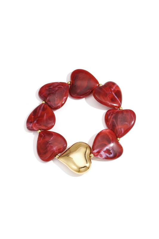 Acryl kralen armbanden hart retro dagelijkse klassieke serie dames sieraden