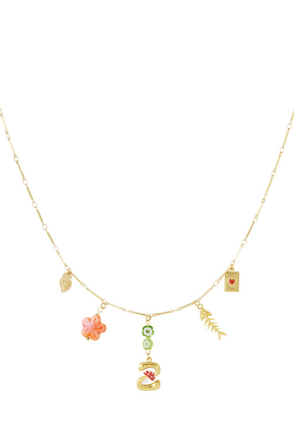 Happy Initials ketting met bedels
