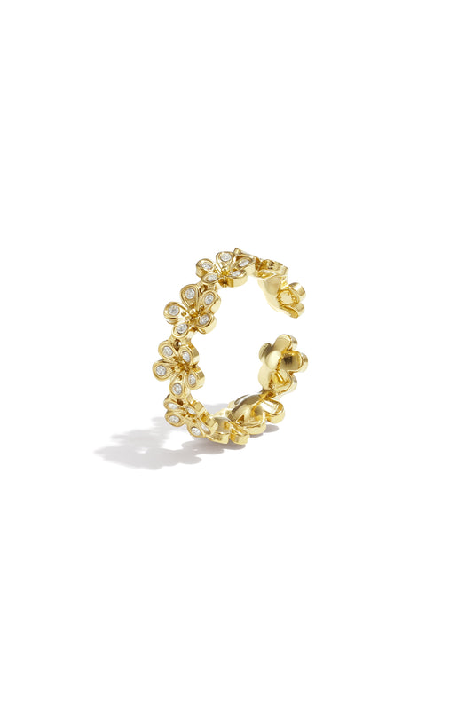 Roestvrijstalen minimalistische ringen met bloemen, casual, dagelijks, eenvoudig, serie, damessieraden