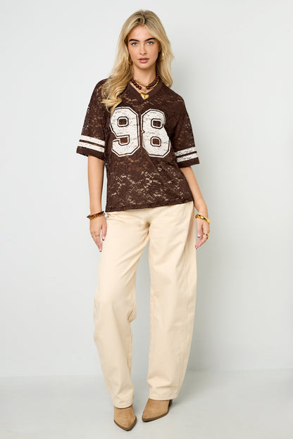 Woven Polyester Fiber Women's T-shirt Sporty Color Clash