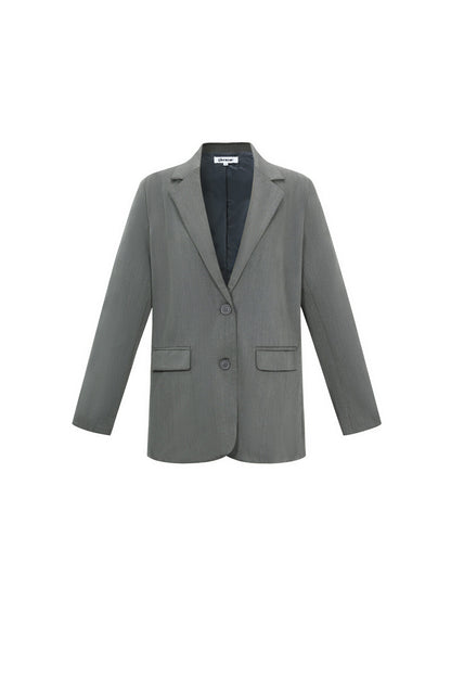 Geweven Polyestervezel Vrouwen Jas Elegant Letters