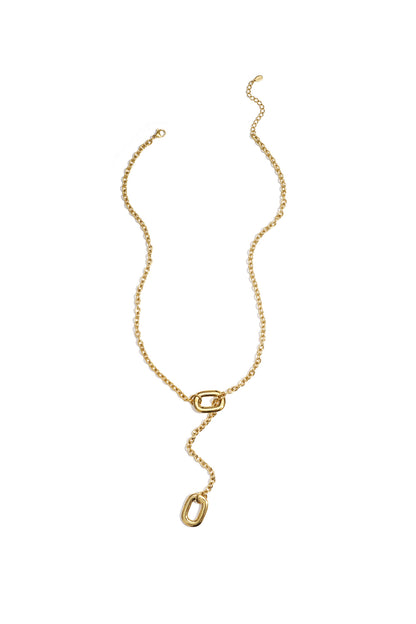 Y vormige ketting met ovale uiteinden