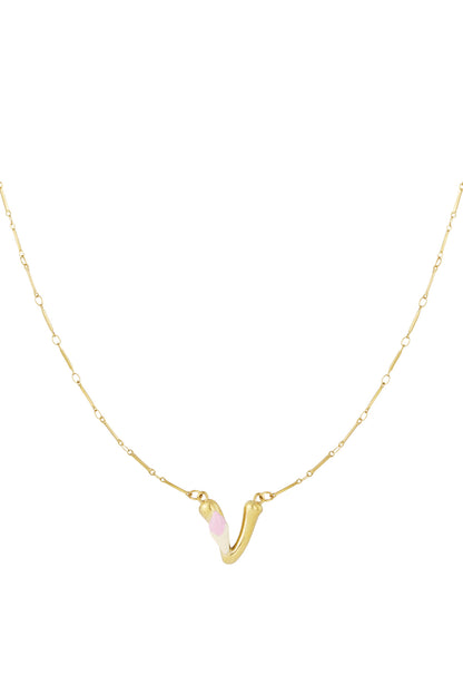 Happy Initials ketting met bedels