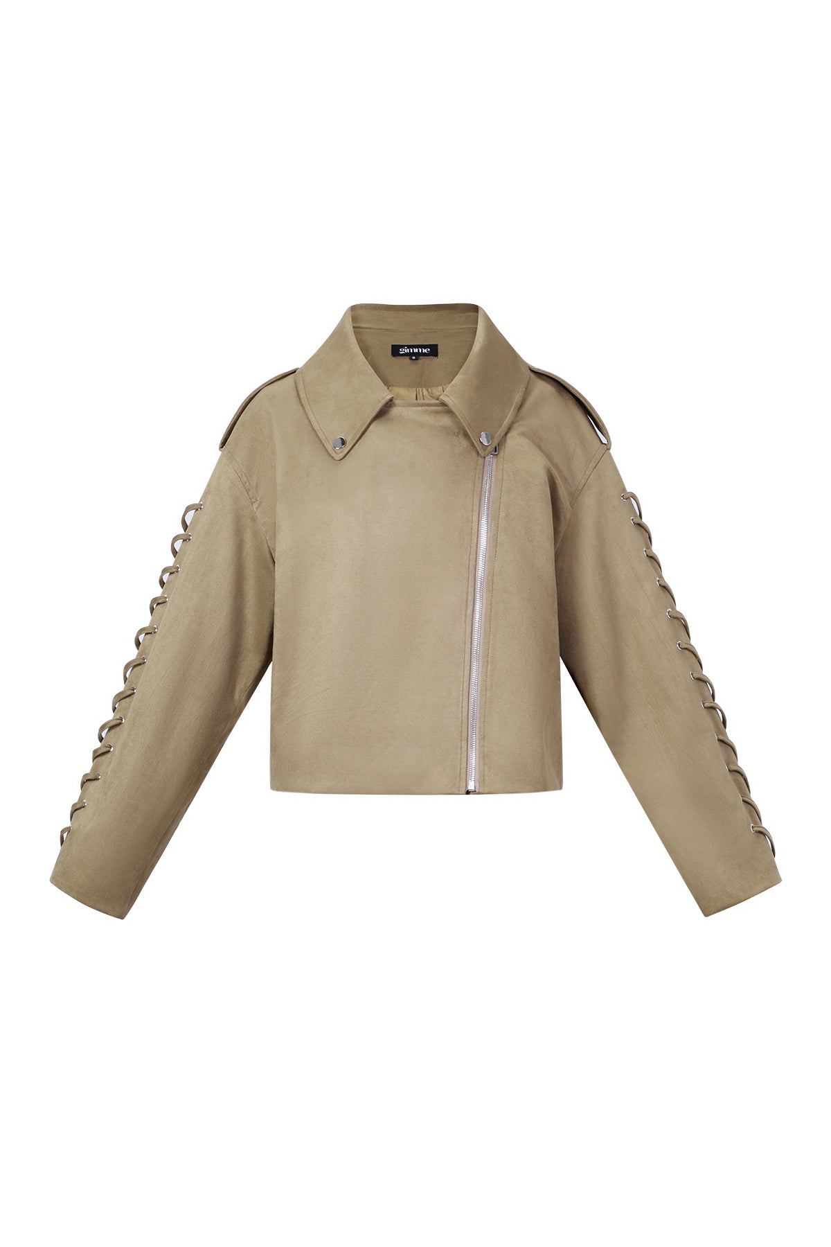 Woven Polyester Fiber Women's Jacket Street Style Tie-up