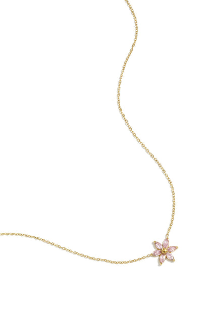 Ketting met strass bloem