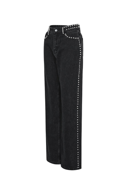 Stylish Black Straight Denim Pants for All Fits