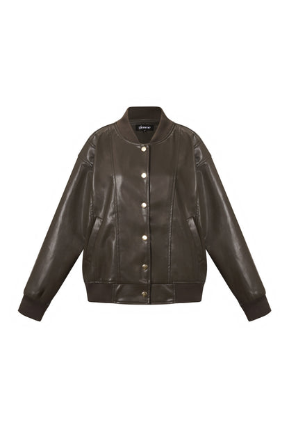 Woven Polyester Fiber Vrouwen Bomber Jas Fall/Winter Street Stijl