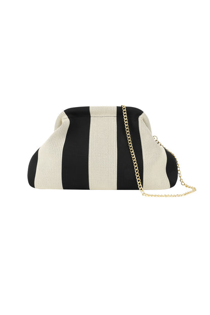 Gestreepte strandclutch