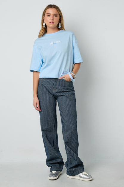 Cotton Knitted Women's T-shirt Casual Letters