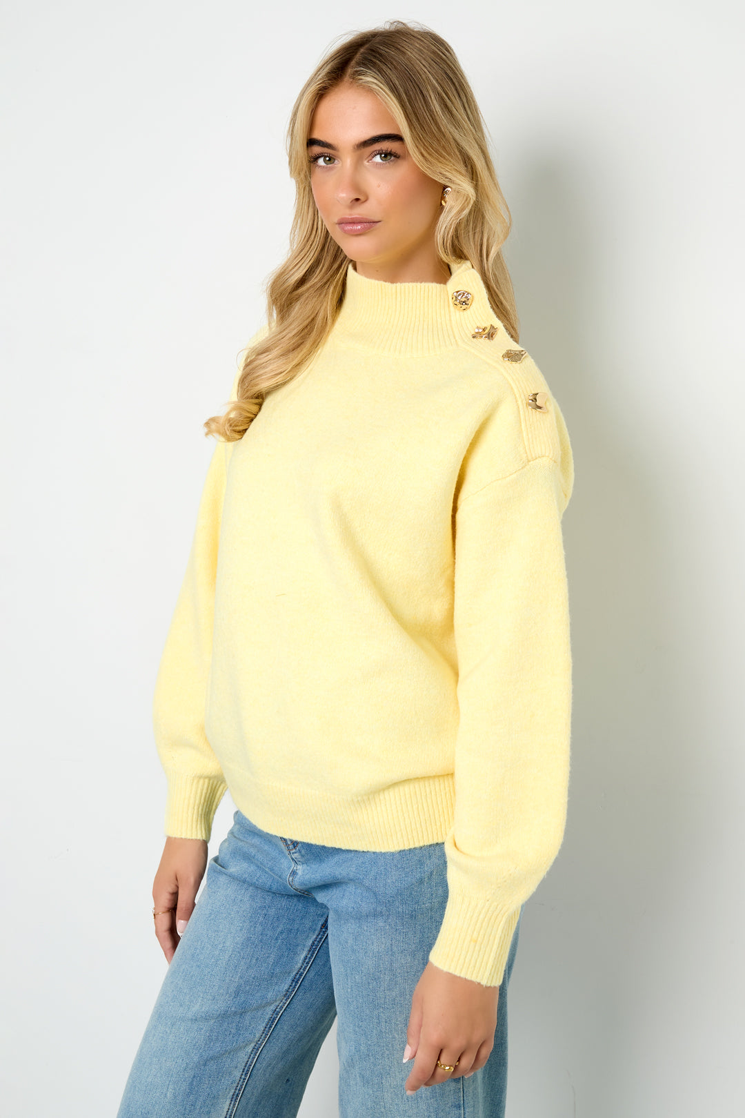 Knitted Polyester Fiber Women's Turtleneck Sweater Casual Solid Color