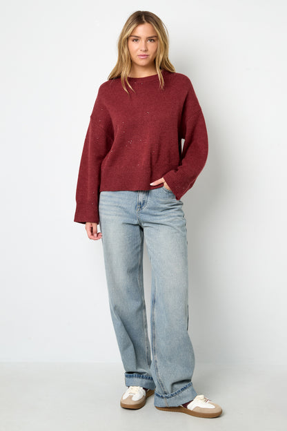 Knitted Polyester Fiber Women's Knit Sweaters Casual Solid Color Fall/Winter