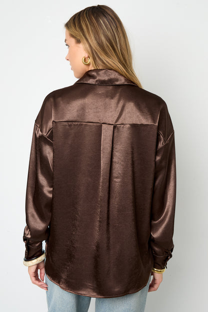 Woven Polyester Fiber Women's Blouse Casual Solid Color Basic