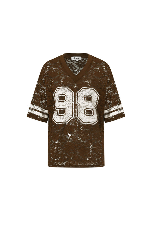 Woven Polyester Fiber Women's T-shirt Sporty Color Clash