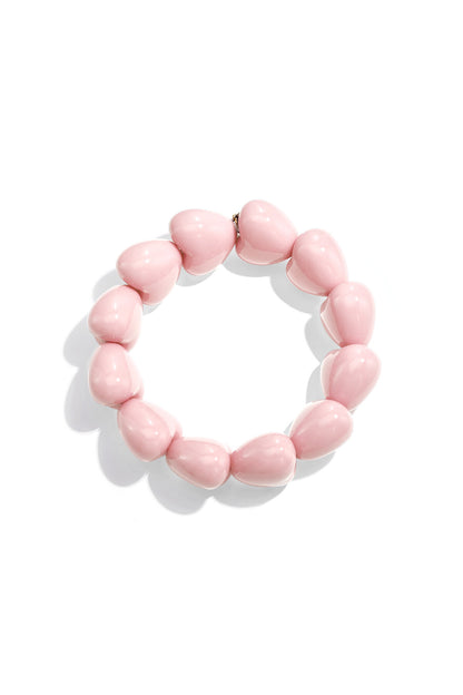 Armband met chunky harten kralen