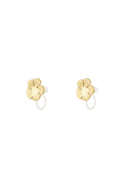 Bloem Clip Oorbellen