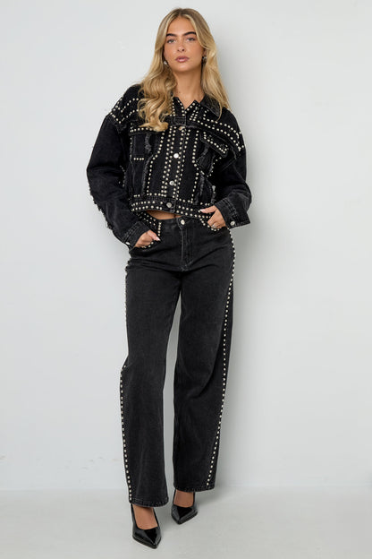 Stylish Black Straight Denim Pants for All Fits