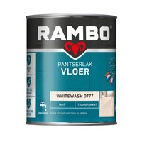 Rambo Pantserlak Vloer Transparant Mat - Sneldrogend - Vocht & Vuilwerend - Whitewash - 0.75L