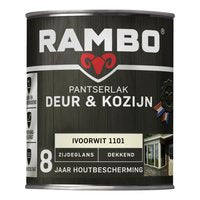 Rambo Pantserlak Deur & Kozijn Zijdeglans Dekkend - Goed Reinigbaar - Ivoorwit - 0.75L