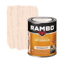 Rambo Pantserlak Interieur - Transparant Zijdeglans - Houtnerf Zichtbaar - Whitewash - 0.25L