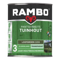 Rambo Pantserbeits Tuinhout Zijdeglans Transparant - Gelijkmatig Vloeiend - Loofgroen - 0.75L
