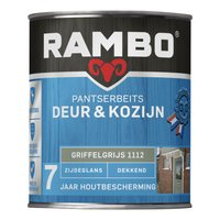 Rambo Pantserbeits Deur & Kozijn Zijdeglans Dekkend - Super Vochtregulerend - Griffelgrijs - 0.75L