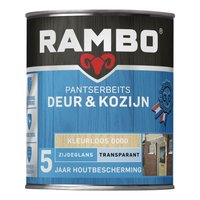 Rambo Pantserbeits Deur & Kozijn Zijdeglans Transparant - Super Vochtregulerend - Kleurloos - 0.75L