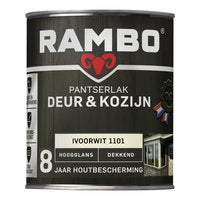 Rambo Pantserlak Deur & Kozijn Hoogglans Dekkend - Goed Reinigbaar - Ivoorwit - 0.75L