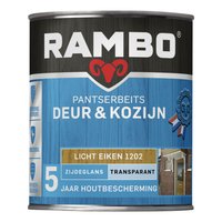 Rambo Pantserbeits Deur & Kozijn Zijdeglans Transparant - Super Vochtregulerend - Lichteiken - 0.75L