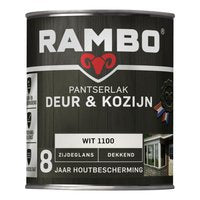 Rambo Pantserlak Deur & Kozijn Zijdeglans Dekkend - Goed Reinigbaar - Wit - 0.75L