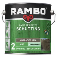 Rambo Pantserbeits Schutting Mat Transparant - Goede Dekking - Kleur Behoudend - Antraciet - 2.5L
