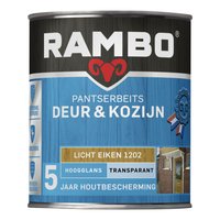 Rambo Pantserbeits Deur & Kozijn Hoogglans Transparant - Super Vochtregulerend - Lichteiken - 0.75L