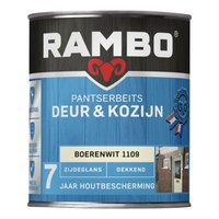 Rambo Pantserbeits Deur & Kozijn Zijdeglans Dekkend - Super Vochtregulerend - Boerenwit - 0.75L