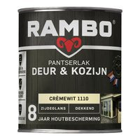 Rambo Pantserlak Deur & Kozijn Zijdeglans Dekkend - Goed Reinigbaar - Crèmewit - 0.75L
